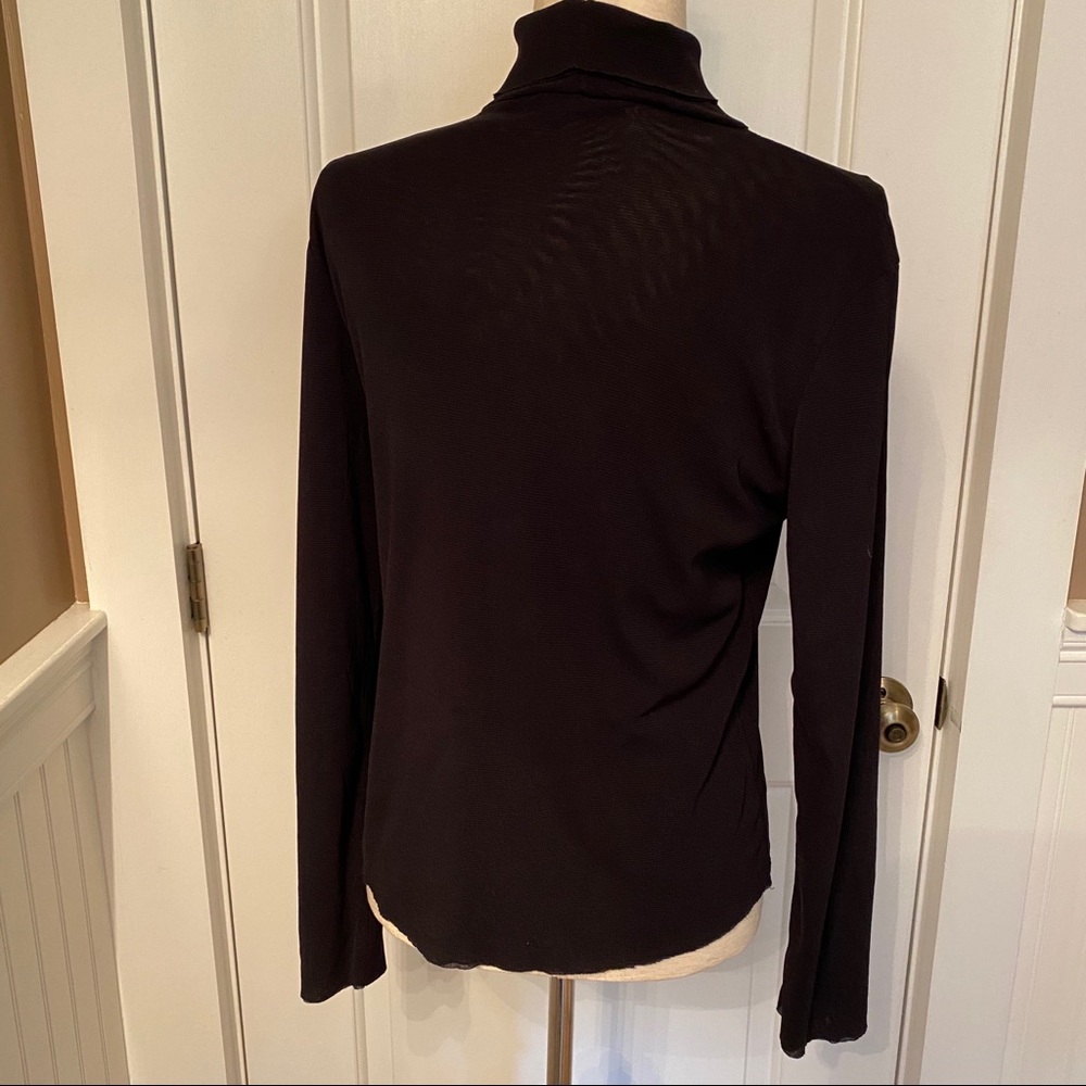 BABETTE TOP TURTLENECK BLACK LONG SLEEVE Size MEDIUM M - Picture 5 of 8